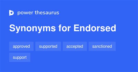 endorsed synonym